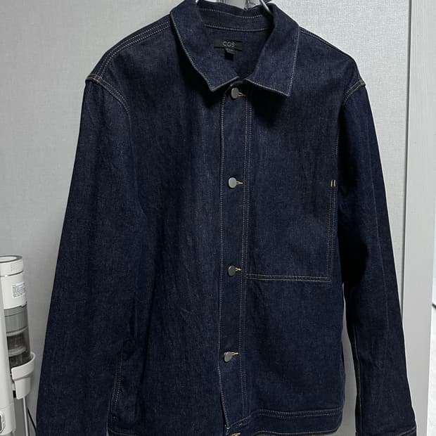COS 탑스티치 로우 데님자켓 L