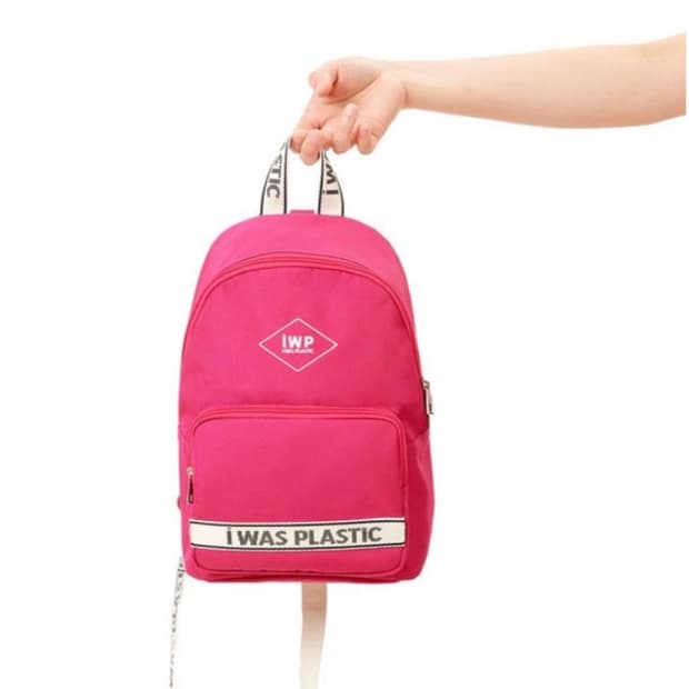 (새상품) IWP 아이워즈플라스틱 친환경 미니 백팩 핑크