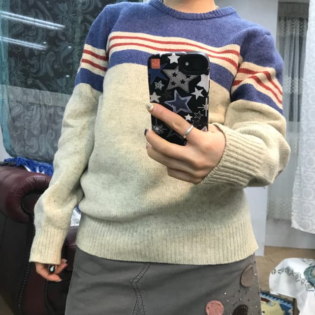 Homme by bee 빈티지 램스울 니트 