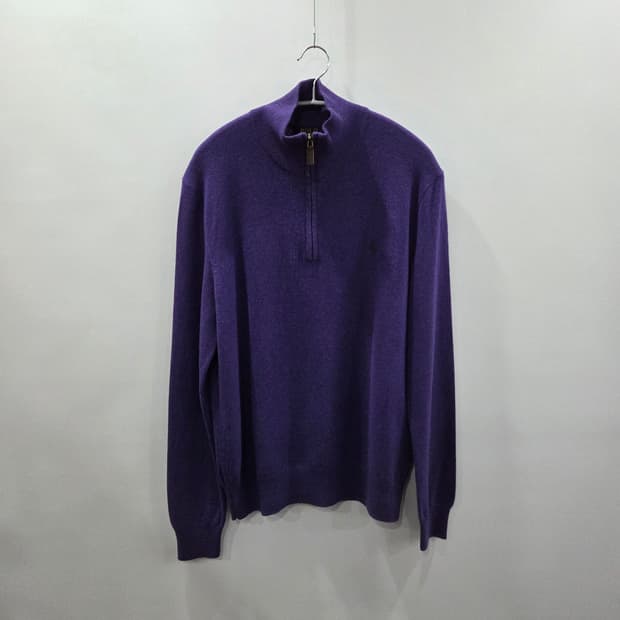 폴로랄프로렌 메리노울 풀오버 하프집업 니트 M