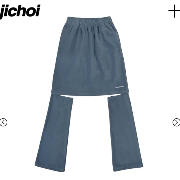 지초이 컴포트 24-006 플리스 스커트 팬츠 1사이즈 쿨그레이