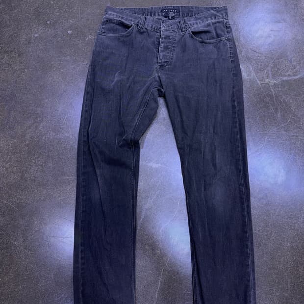 띠어리 라피 슬림핏 그레이 빈티지 워싱 데님팬츠 30