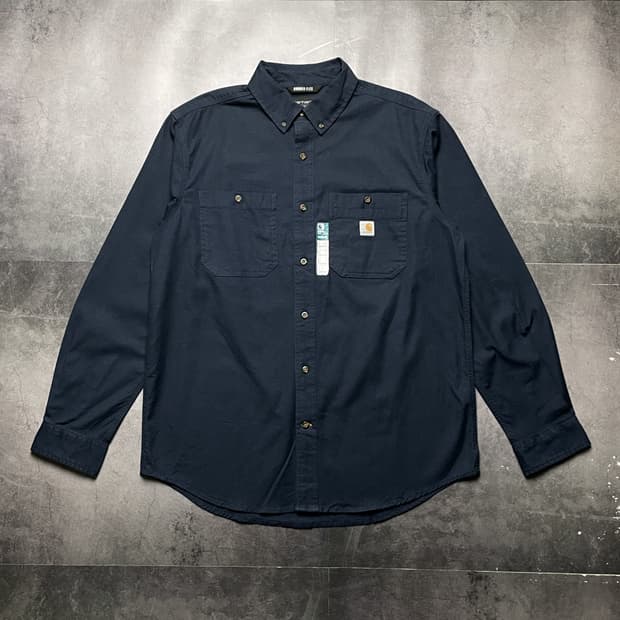 CARHARTT 데드스탁 칼하트 네이비 체스트포켓 워크셔츠 A01378