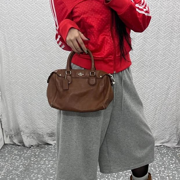 코치 빈티지 Y2K 키치 가죽 숄더백 토트백 C07512