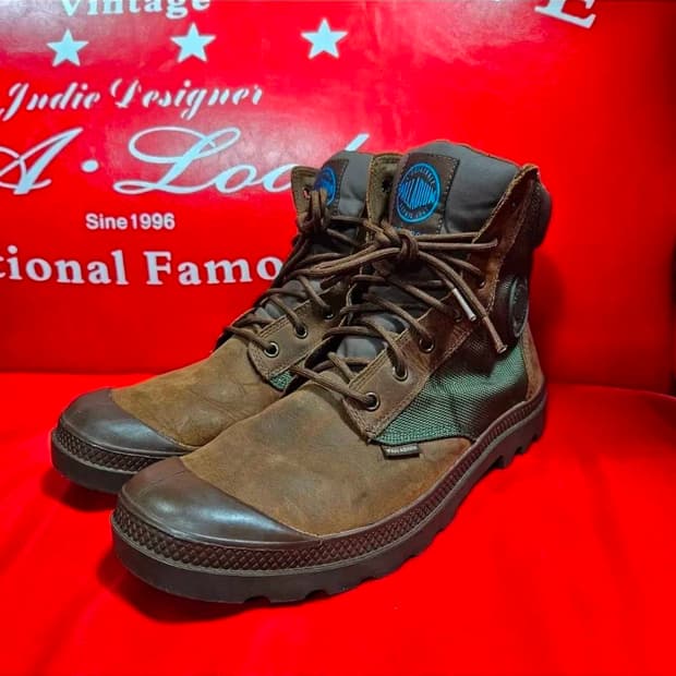 팔라디움(Palladium) 커프 레더 가죽 워커 부츠