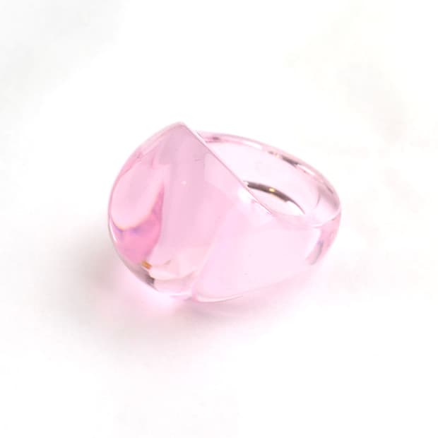 라리끄 투명핑크 크리스탈 반지(57/국내 17호반)