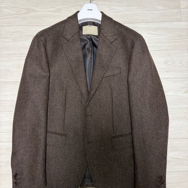 [2] 포터리 문 트위드 울 싱글 브레스티드 자켓 브라운
