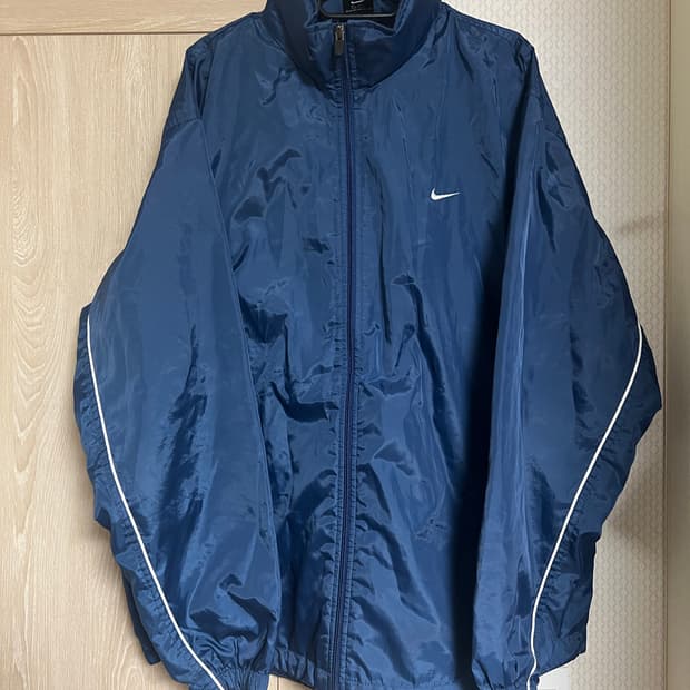 00s 나이키 솔로 스우시 올드스쿨 네이비 바람막이 윈드브레이커
