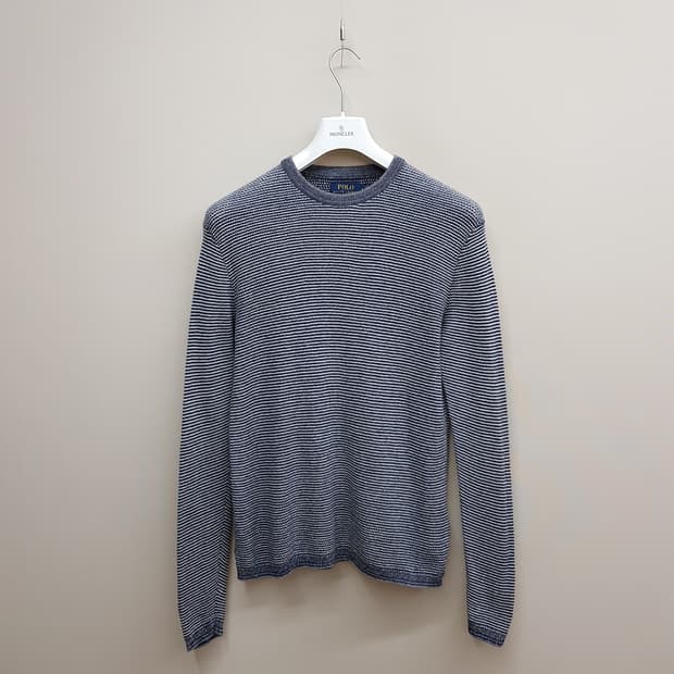 폴로 랄프로렌 스트라이프 코튼 캐시미어 니트 M사이즈