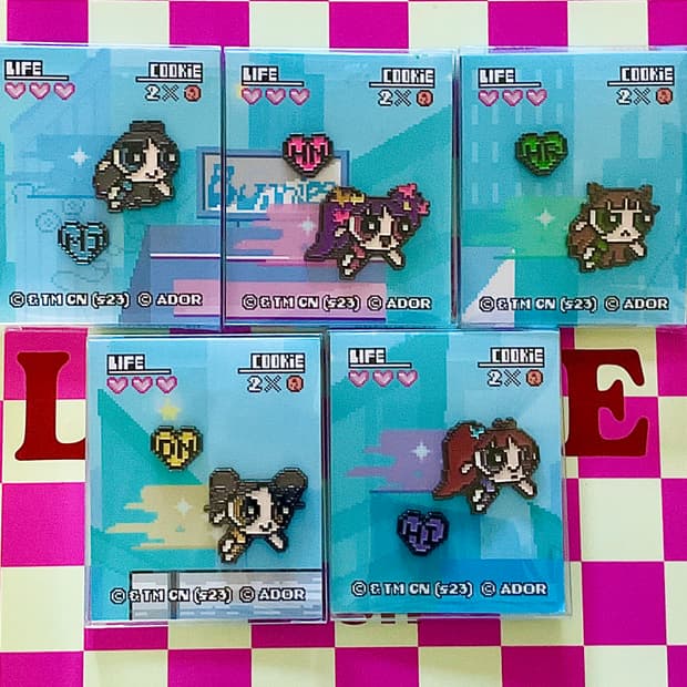 [일괄판매] 뉴진스 파워퍼프걸 콜라보 뱃지