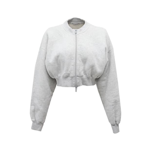 알렉산더 왕 크롭 자켓 코튼 그레이