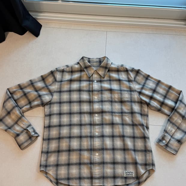 와코마리아 Wacko Maria 체인스티치 로고 체크셔츠 XL