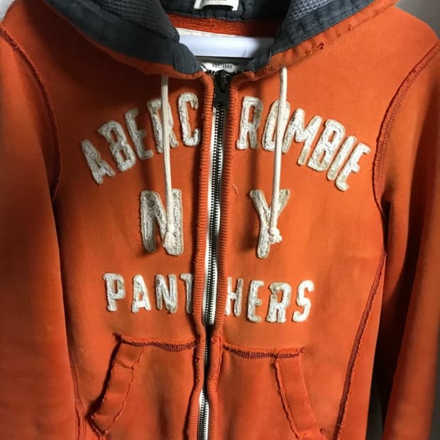 아베크롬비 후드집업 오렌지 주황색 홀리스터 빈티지 y2k