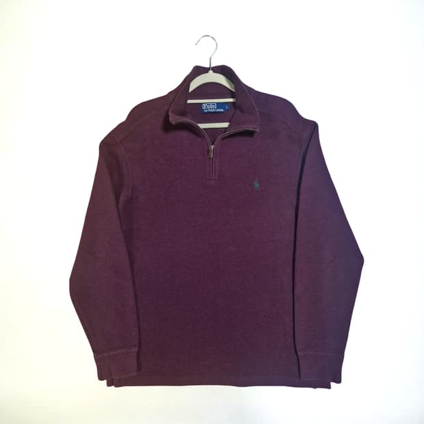 폴로 랄프로렌 하프집업 맨투맨 버건디 L