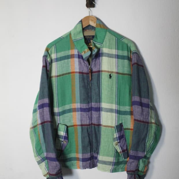 폴로Polo Ralph Lauren Linen Check Blouson