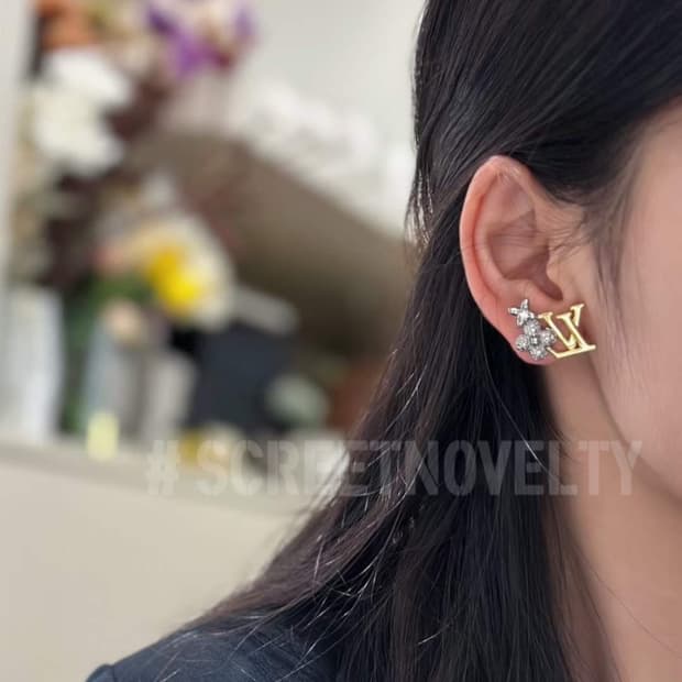LV GRAM 이어링 큐빅플라워 풀박스