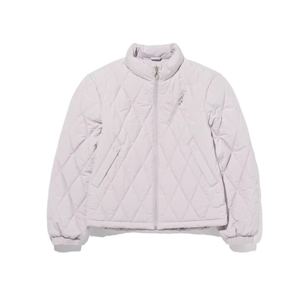 미스치프 롬버스 퀼티드 경량패딩 m 라이트핑크그레이