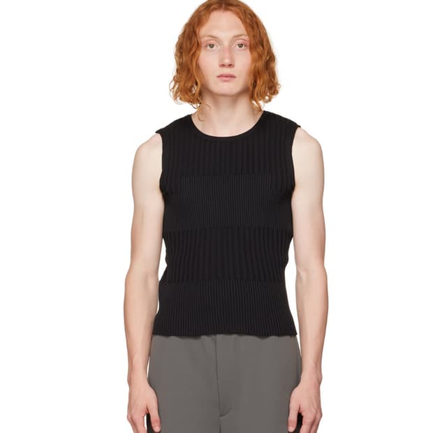 cfcl black fluted tank top