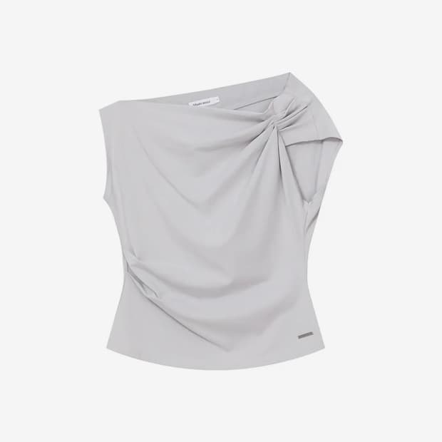 미세키서울 Slanted sleeveless top GREY