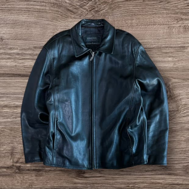 Vtg Lamb Skin Leather Jacket
