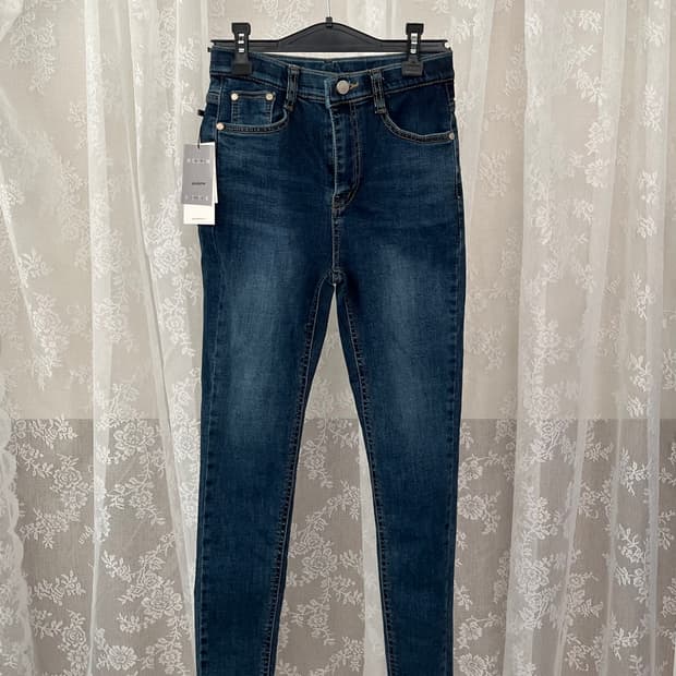 S) 새상품 카인다미 골반볼륨업 스키니 진청