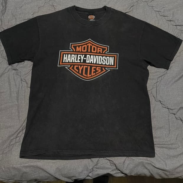 90s 할리데이비슨 로고 티셔츠 XL