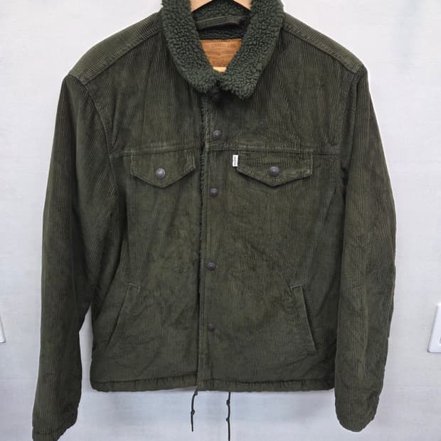 리바이스 빈티지 코듀로이 셰르파 트러커자켓 m