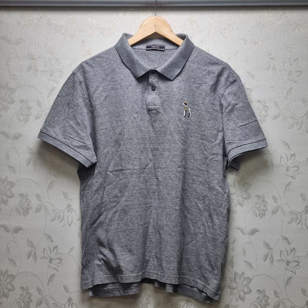 [남110] 헤지스 그레이 반팔 폴로티셔츠