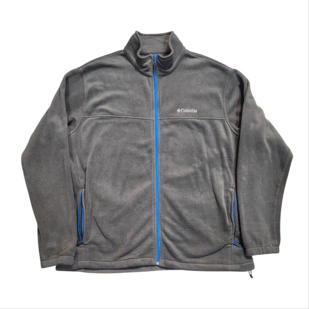 컬럼비아 회색 풀집업 플리스 자켓 (2XL)