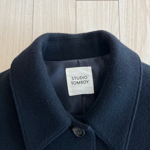 스튜디오톰보이 네이비 롱코트