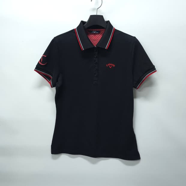 캘러웨이 여성 레드 라인 포인트 반팔 피케 셔츠(55~66)