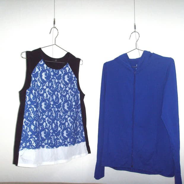 Uniqlo 에어리즘 Blue hood zip-up