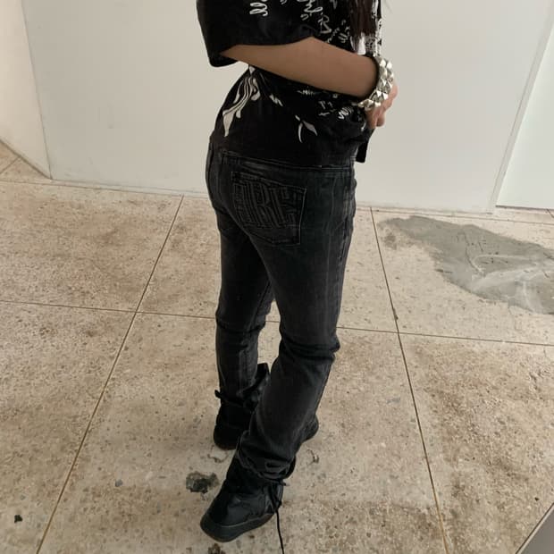 Black wash skinny jeans