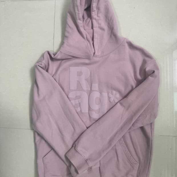 더콜디스트모먼트 핑크 후드티 M