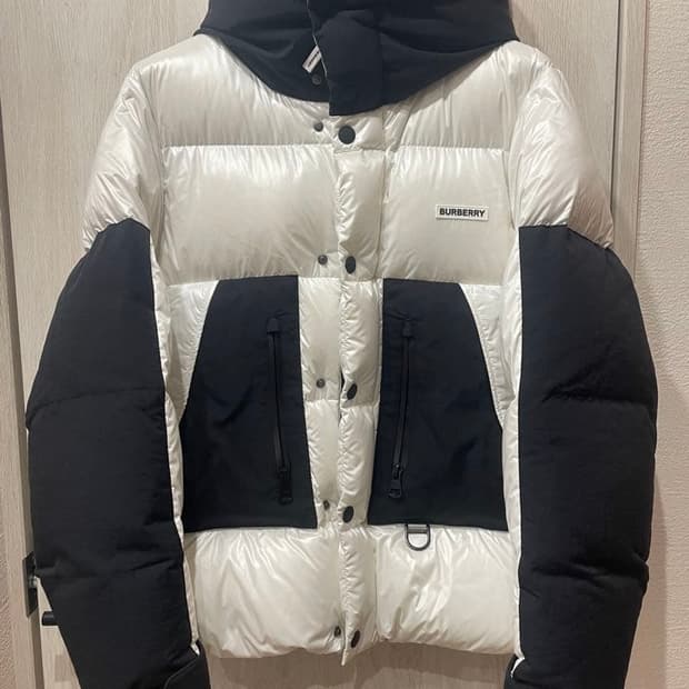 버버리 투톤 puffer jacket 패딩