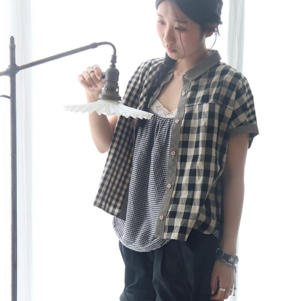 [Beams Heart] Gingham Check Shirt