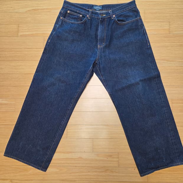 아웃스탠딩 와이드 셀비지 데님 팬츠 L사이즈