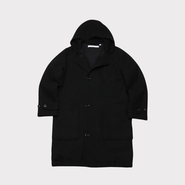 [L] 유니클로 x 르메르 미니멀 블랙 울 후드코트