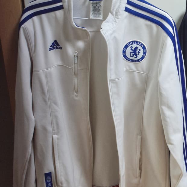 아디다스 첼시 화이트 블루 흰색파랑 트랙탑져지 95