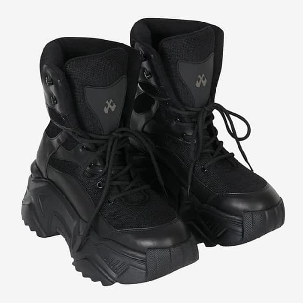 LEEY 플랫폼 부츠 스니커즈 