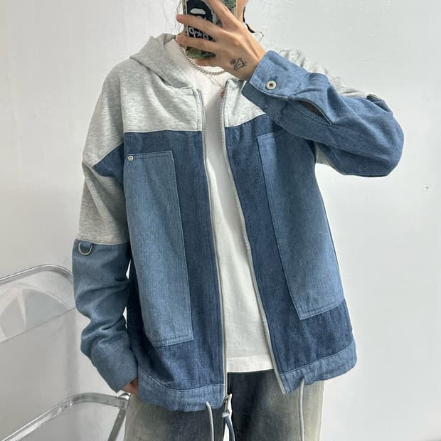 Cook jeans 데님 후드 자켓 일본빈티지 japanese brand