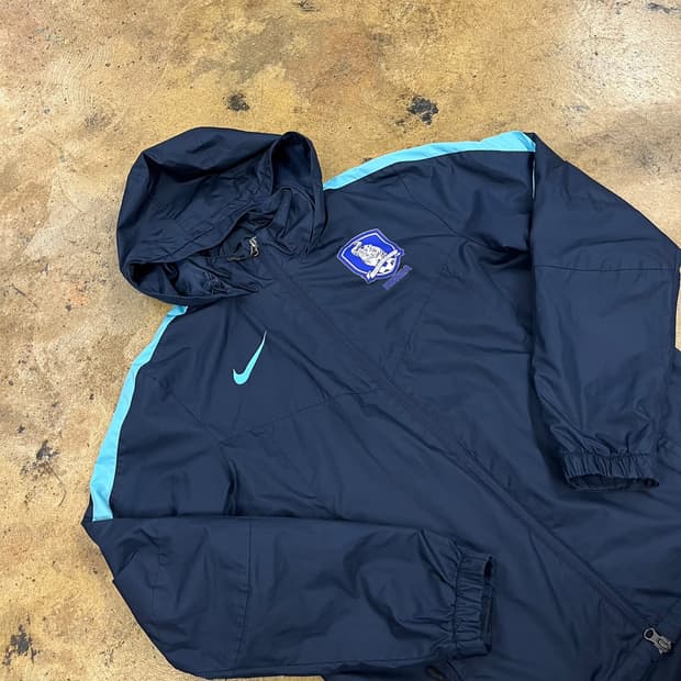 [정품/M] 나이키 대한민국 축구 대표팀 바람막이 네이비 b18