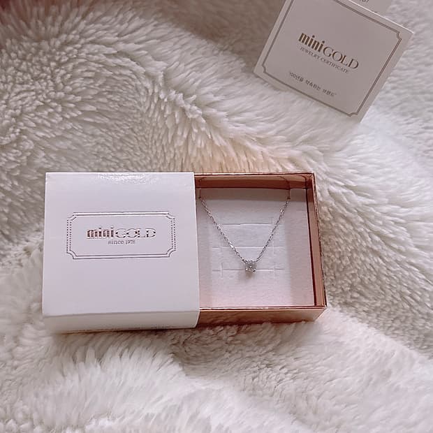 14k 미니골드 화이트골드 목걸이