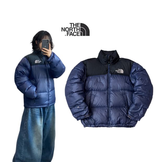 노스페이스 700 눕시 구스다운 푸퍼 패딩 네이비