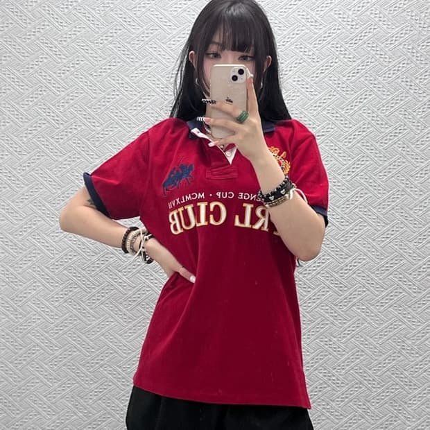 폴로 랄프로렌 커스턴핏 클럽 치프키프 카라 반팔티 L C10666