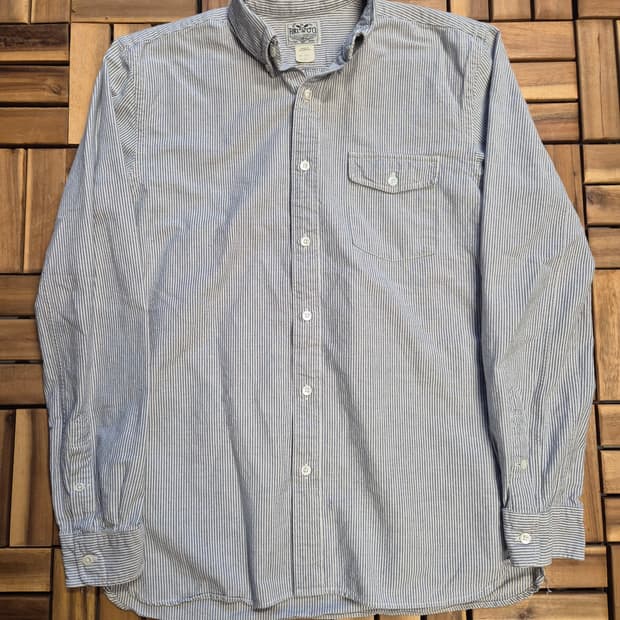 RRL 더블알엘 셀비지 코튼 버튼다운 셔츠