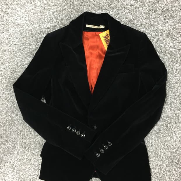 타미힐피거 블랙 벨벳 자켓