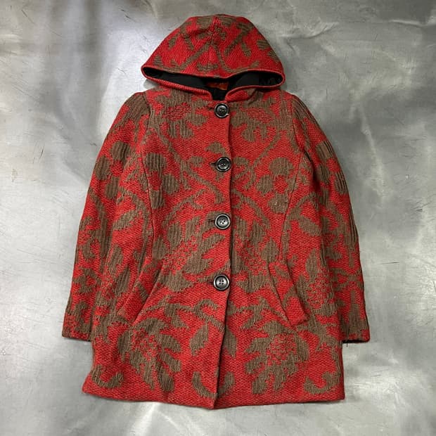  미쏘니 리버시블 패턴 후드 자켓 y14518