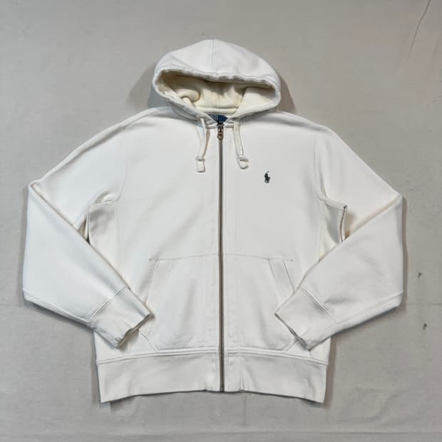 M) 폴로 랄프로렌 두산 후드집업 화이트/그린포니
