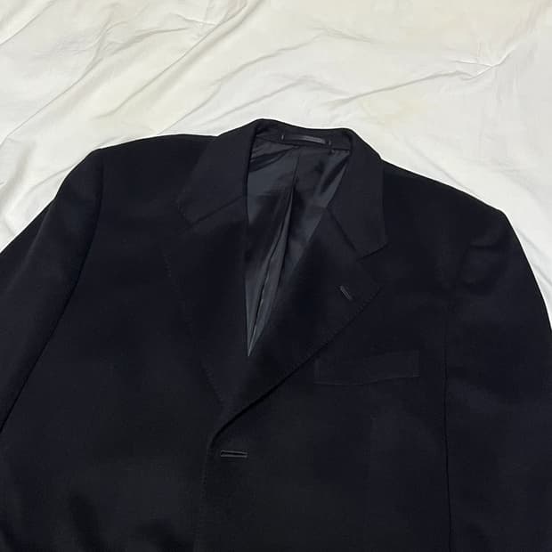 빈티지 ) 퓨어캐시미어 블랙 롱코트